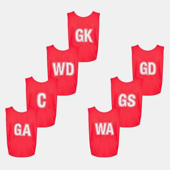 Mitre Adults Netball Bibs Червено 