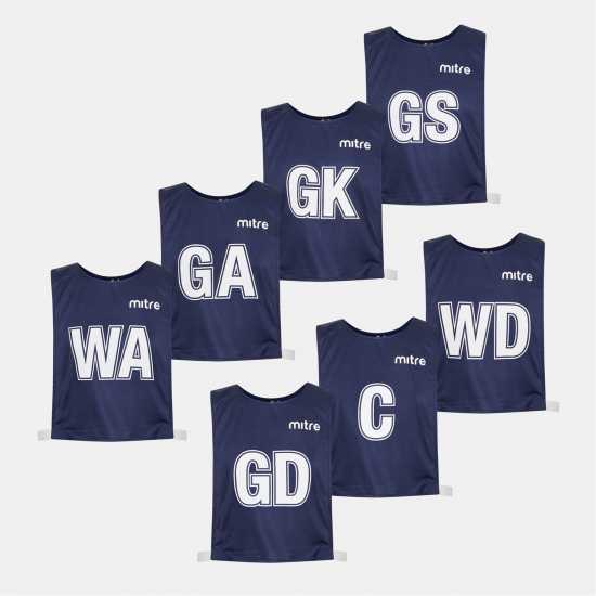Mitre Adults Netball Bibs Морска синьо 
