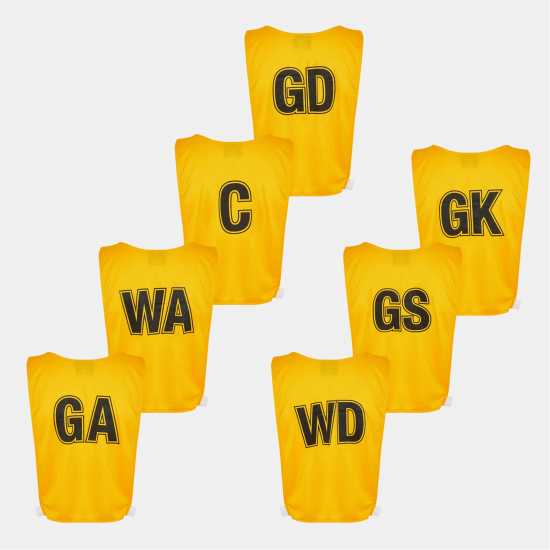 Mitre Adults Netball Bibs Янтар/Черен 