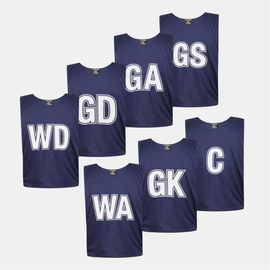 Mitre Adults Netball Bibs Морска синьо/червено Mitre Adults Netball Bibs Морска синьо/червено