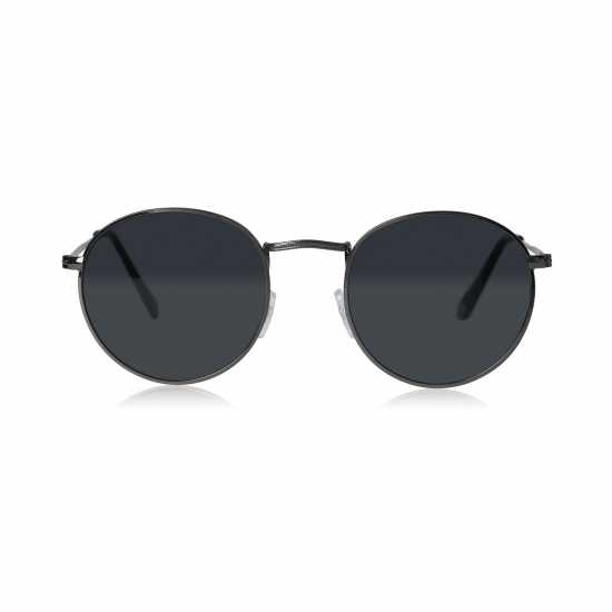 Кръгли Слънчеви Очила Firetrap Round Sunglasses Черен метал 