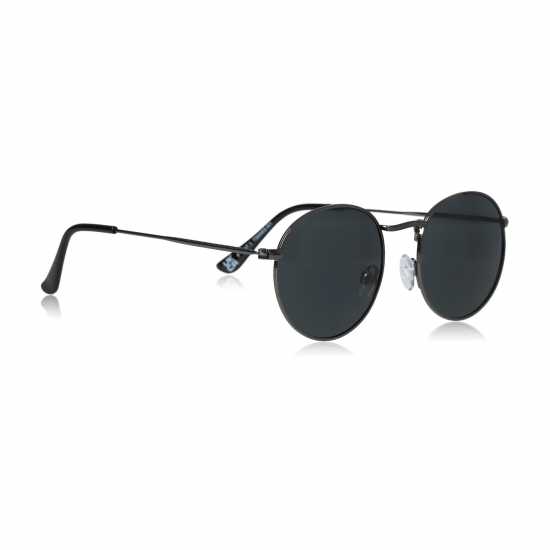Кръгли Слънчеви Очила Firetrap Round Sunglasses Черен метал 