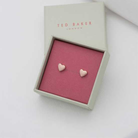 Ted Baker Harly Sweetheart Stud Earrings Rose Gold Бижутерия