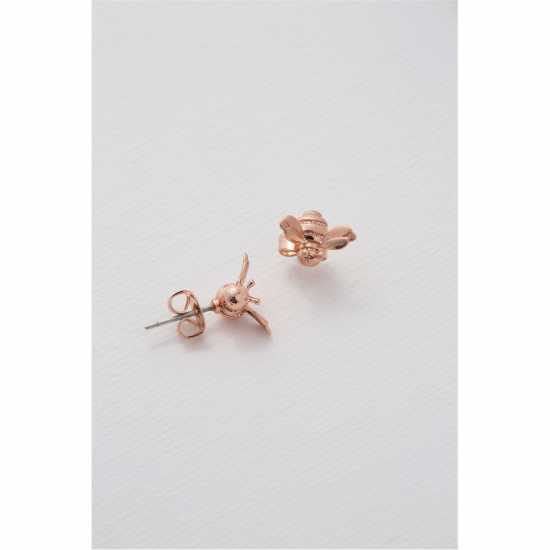 Ted Baker Eisley Enamel Mini Button Earrings For Women Rose Gold Бижутерия