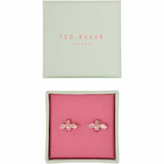 Ted Baker Eisley Enamel Mini Button Earrings For Women Rose Gold Бижутерия
