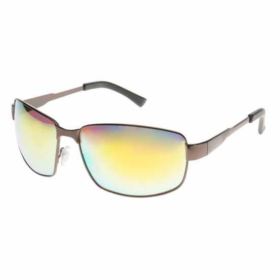 French Connection Авиаторски Мъжки Очила Metal Aviator Sunglasses Mens Black/Mirror Gr Слънчеви очила