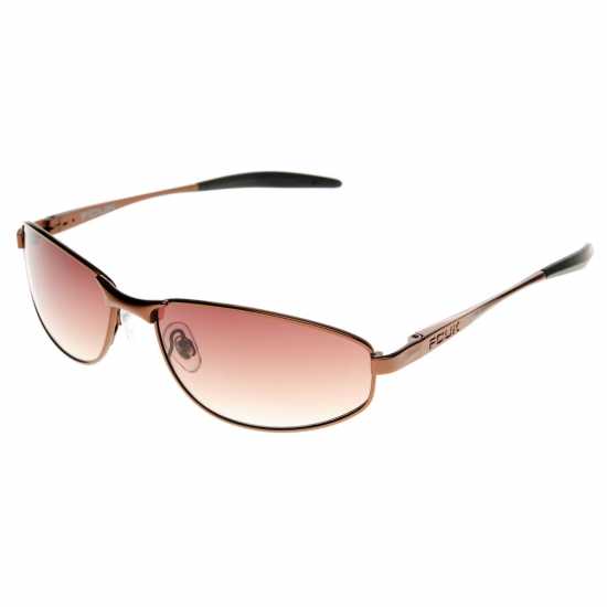 French Connection Плътни Мъжки Очила Metal Wraparound Sunglasses Mens Brown/Brown Слънчеви очила