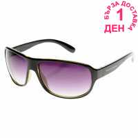 French Connection Плътни Мъжки Очила Plastic Wraparound Sunglasses Mens Shiny black/Blu Слънчеви очила