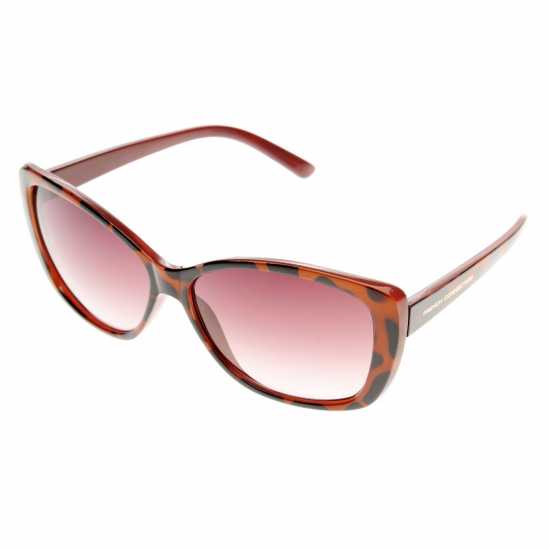 French Connection Дамски Слънчеви Очила Plastic Oversized Cat Eye Sunglasses Ladies Tortoise/Brown Слънчеви очила