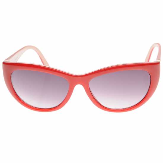 French Connection Дамски Слънчеви Очила Plastic Oversized Cat Eye Sunglasses Ladies Red/Grey Слънчеви очила