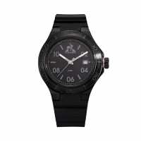 Le Coq Sportif Integrated Black Plastic Digital Watch  
