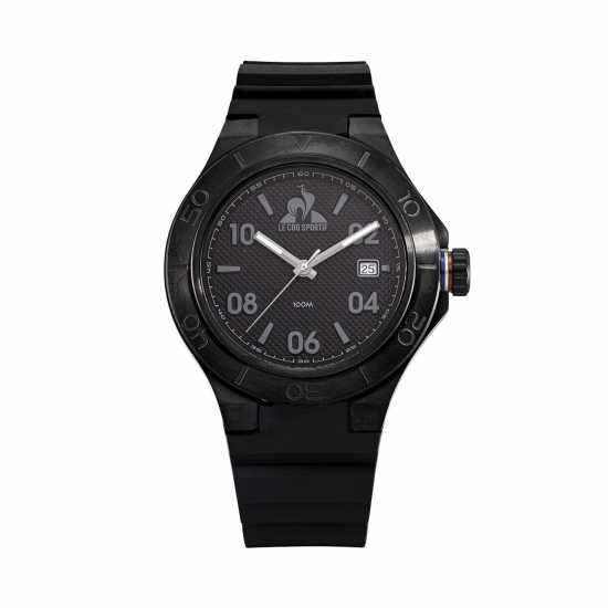 Le Coq Sportif Integrated Black Plastic Digital Watch  