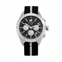 Le Coq Sportif Men's Essentiel Black Fabric Strap Digital Watch  