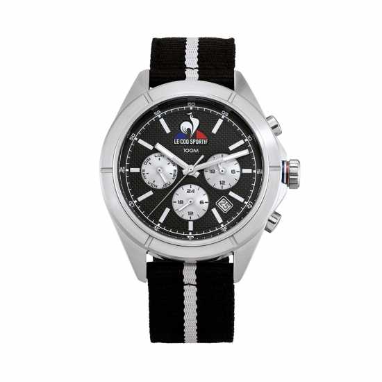 Le Coq Sportif Men's Essentiel Black Fabric Strap Digital Watch  