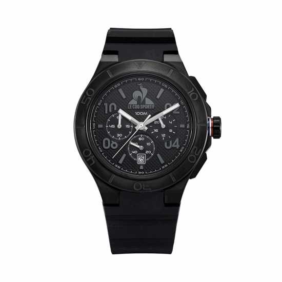 Le Coq Sportif Integrated Black Plastic Digital Watch  