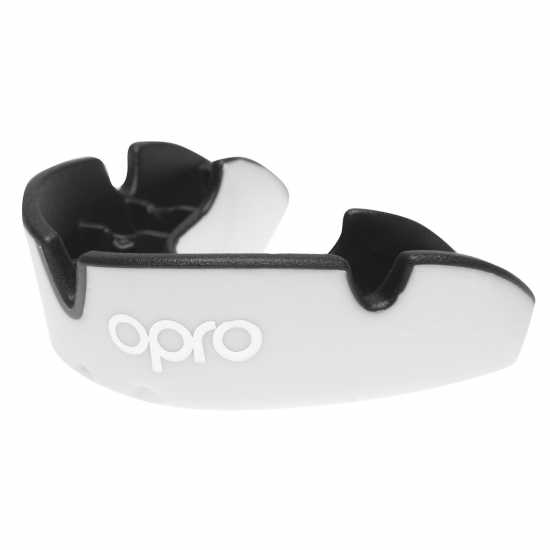 Opro Silver Mouth Guard Juniors Бяло/Черно Боксови протектори за уста