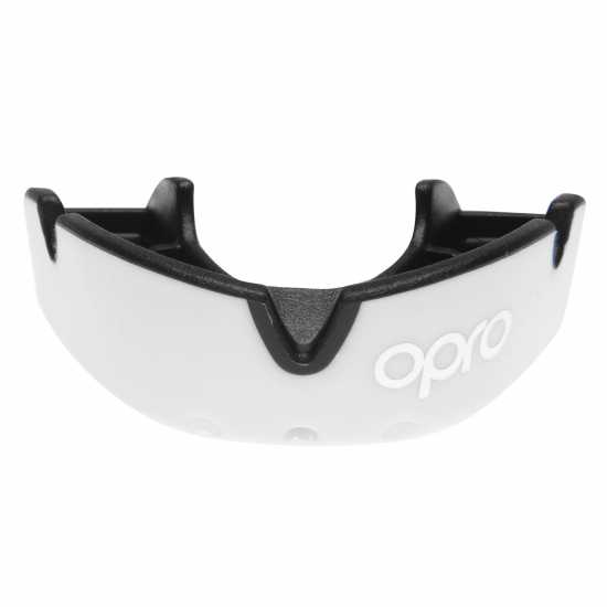 Opro Silver Mouth Guard Juniors Бяло/Черно Боксови протектори за уста