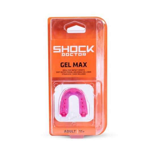 Боксови протектори за уста Shock Doctor Gel Max Mouth Guard Розово Shock Doctor Gel Max Mouth Guard Розово Боксови протектори за уста