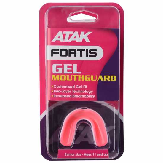 Atak Sports Fortis Gel Mouthguard Senior Розово/Бяло Боксови протектори за уста