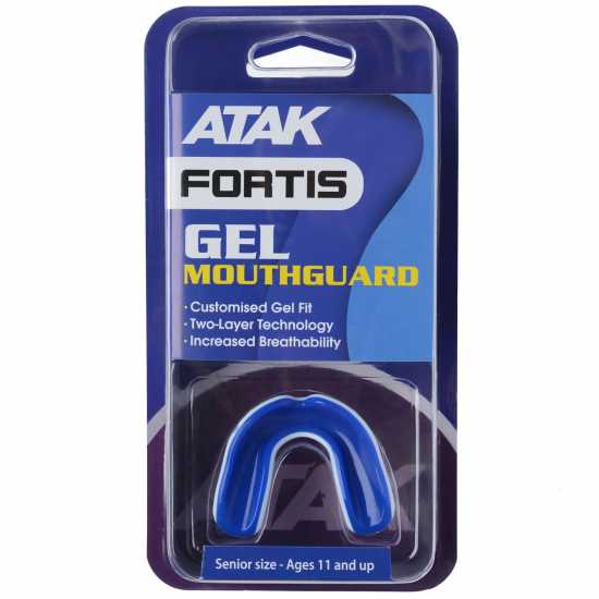 Боксови протектори за уста Atak Sports Fortis Gel Mouthguard Senior Синьо/Бяло Atak Sports Fortis Gel Mouthguard Senior Синьо/Бяло Боксови протектори за уста