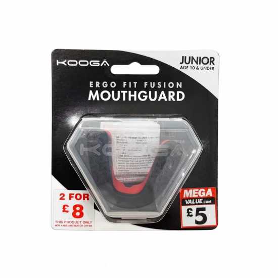 Боксови протектори за уста Sondico Kooga Ergo Fit Fusion Mouthguard Black/Red Sondico Kooga Ergo Fit Fusion Mouthguard Black/Red Боксови протектори за уста