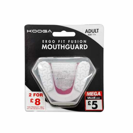 Sondico Kooga Ergo Fit Fusion Mouthguard White/Pink Боксови протектори за уста