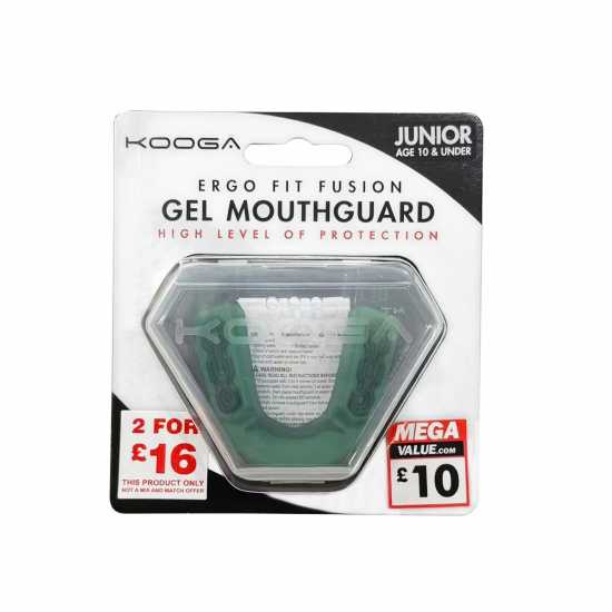 Боксови протектори за уста Sondico Kooga Ergo Fit Gel Mouthguard Green Sondico Kooga Ergo Fit Gel Mouthguard Green Боксови протектори за уста