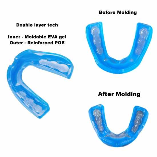Боксови протектори за уста Sondico Kooga Ergo Fit Gel Mouthguard Синьо Sondico Kooga Ergo Fit Gel Mouthguard Синьо Боксови протектори за уста