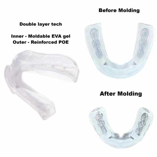 Sondico Kooga Ergo Fit Gel Mouthguard Бяло Боксови протектори за уста