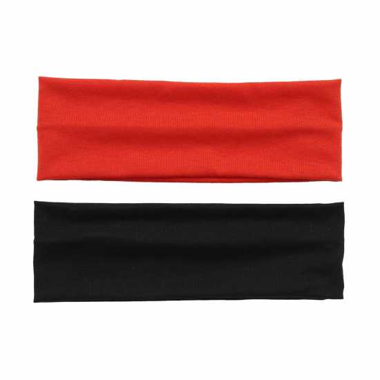 Miso 2Pk Stretch Headband Черно/Червено Шапки с козирка