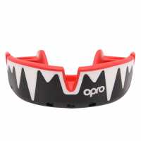 Opro Self Fit Platinum Fangz Mouth Guard Black/White/Red Боксови протектори за уста