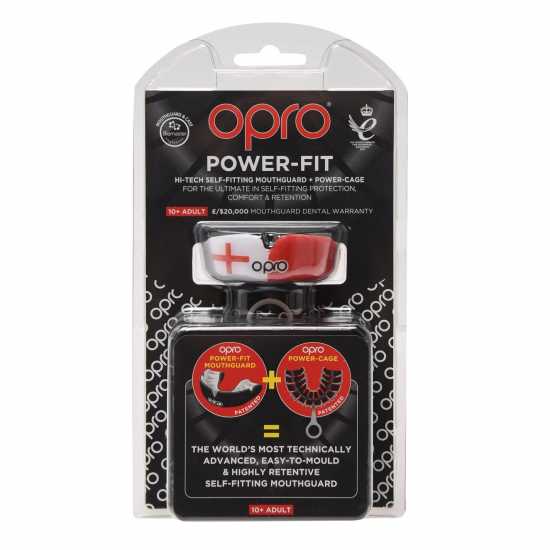 Opro Instant Custom Fit Countries Flags Adult Mouth Guard England Боксови протектори за уста