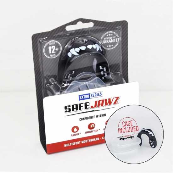 Боксови протектори за уста Safejawz Extro Series Black Fangz Sports Mouthguard Safejawz Extro Series Black Fangz Sports Mouthguard Боксови протектори за уста