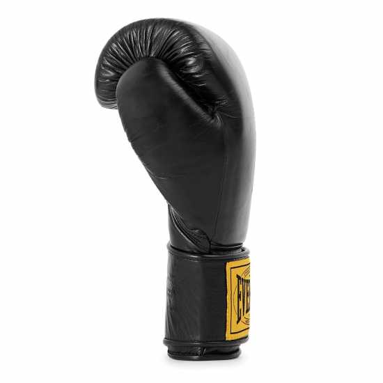 Everlast 1910 Pro Leather Hook And Loop Boxing Gloves Black 