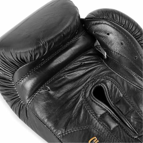 Everlast 1910 Pro Leather Hook And Loop Boxing Gloves Black 