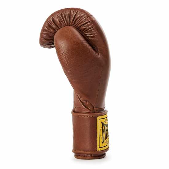 Everlast 1910 Pro Leather Hook And Loop Boxing Gloves Brown 