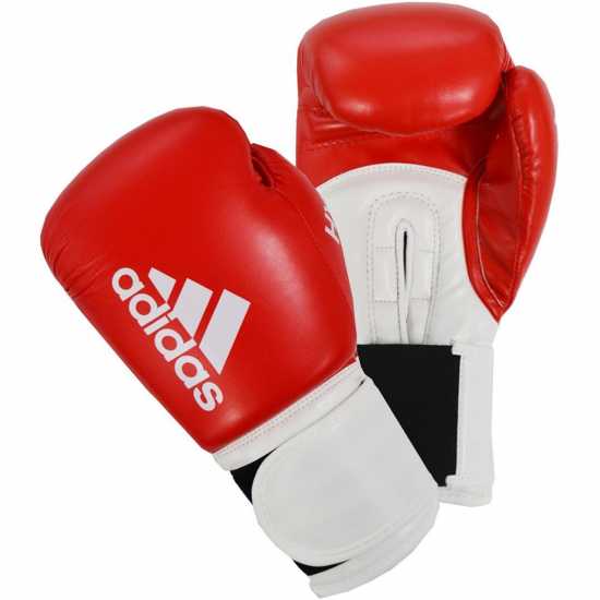 Adidas Hybrid 100 Boxing Gloves Red/White - Боксови ръкавици