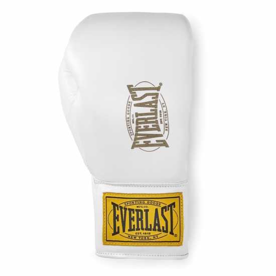 Everlast 1910 Pro Leather Laced Boxing Gloves White Everlast 1910 Pro Leather Laced Boxing Gloves White