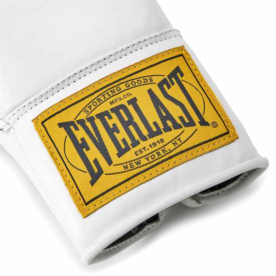 Everlast 1910 Pro Leather Laced Boxing Gloves White Everlast 1910 Pro Leather Laced Boxing Gloves White