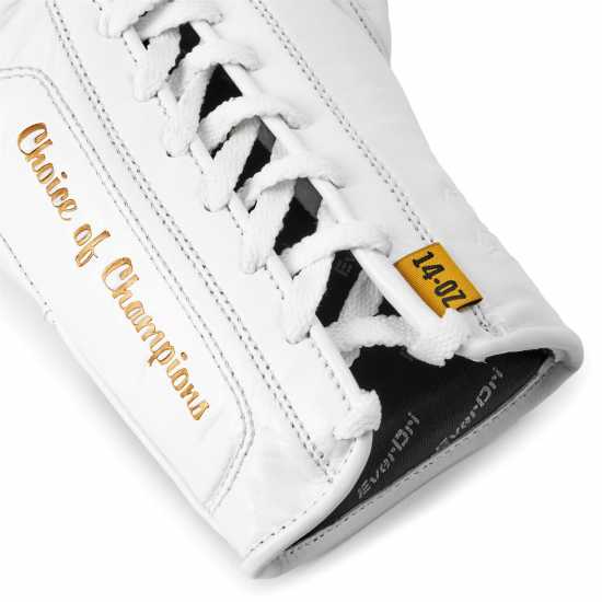 Everlast 1910 Pro Leather Laced Boxing Gloves White Everlast 1910 Pro Leather Laced Boxing Gloves White