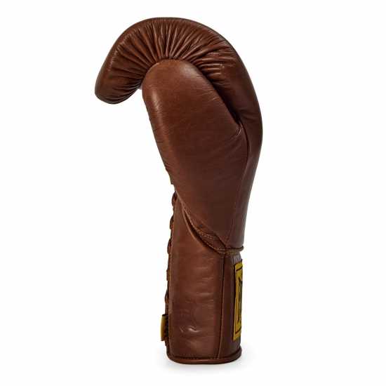 Everlast 1910 Pro Leather Laced Boxing Gloves Brown 