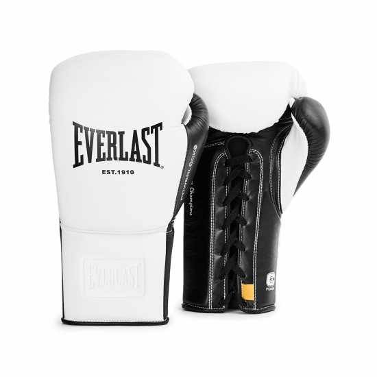 Everlast Everlast Powerlock Pro Lace Up Gloves White 