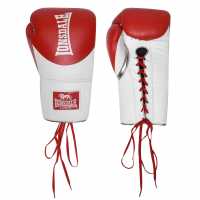 Sale Lonsdale L60 Lace Leather Fight Gloves Red/White Боксови ръкавици