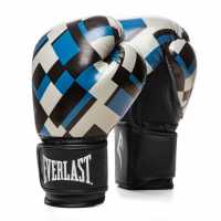Everlast Spark Training Gloves Blue Grid Боксови ръкавици
