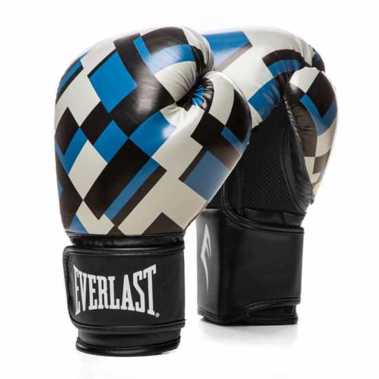 Everlast Spark Boxing Gloves Blue Grid Боксови ръкавици