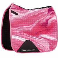 Weatherbeeta Prime Marble Dressage Saddle Pad Pink Swirl Marb Принадлежности за оседлаване