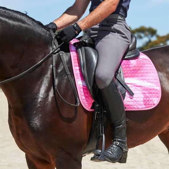 Weatherbeeta Prime Marble Dressage Saddle Pad Pink Swirl Marb - Принадлежности за оседлаване