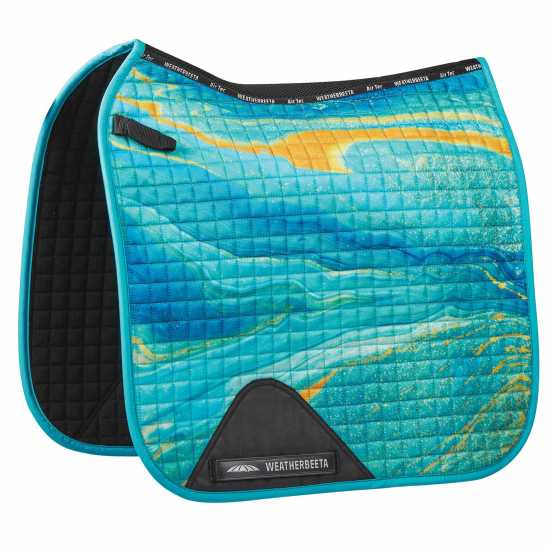 Weatherbeeta Prime Marble Dressage Saddle Pad Blue/Orange Принадлежности за оседлаване