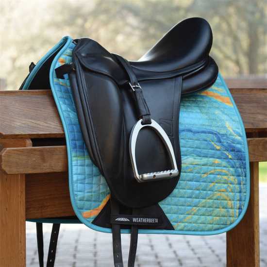 Weatherbeeta Prime Marble Dressage Saddle Pad Blue/Orange Принадлежности за оседлаване