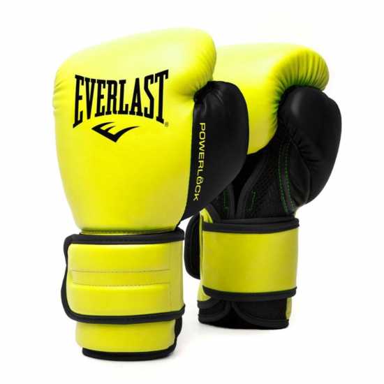 Everlast Powerlock Enhanced Training Gloves Neon Yellow Боксови ръкавици